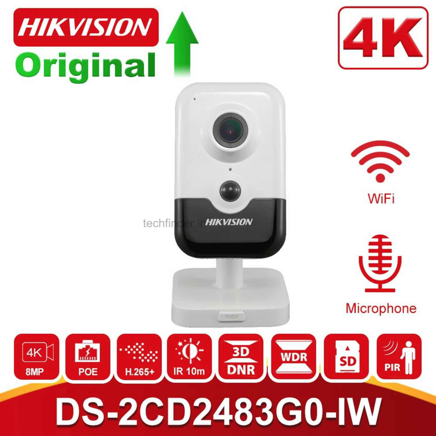 Hikvision DS-2CD2463G0-I(W) 6MP IR Wi-Fi Fixed Cube Spy Ip Camera