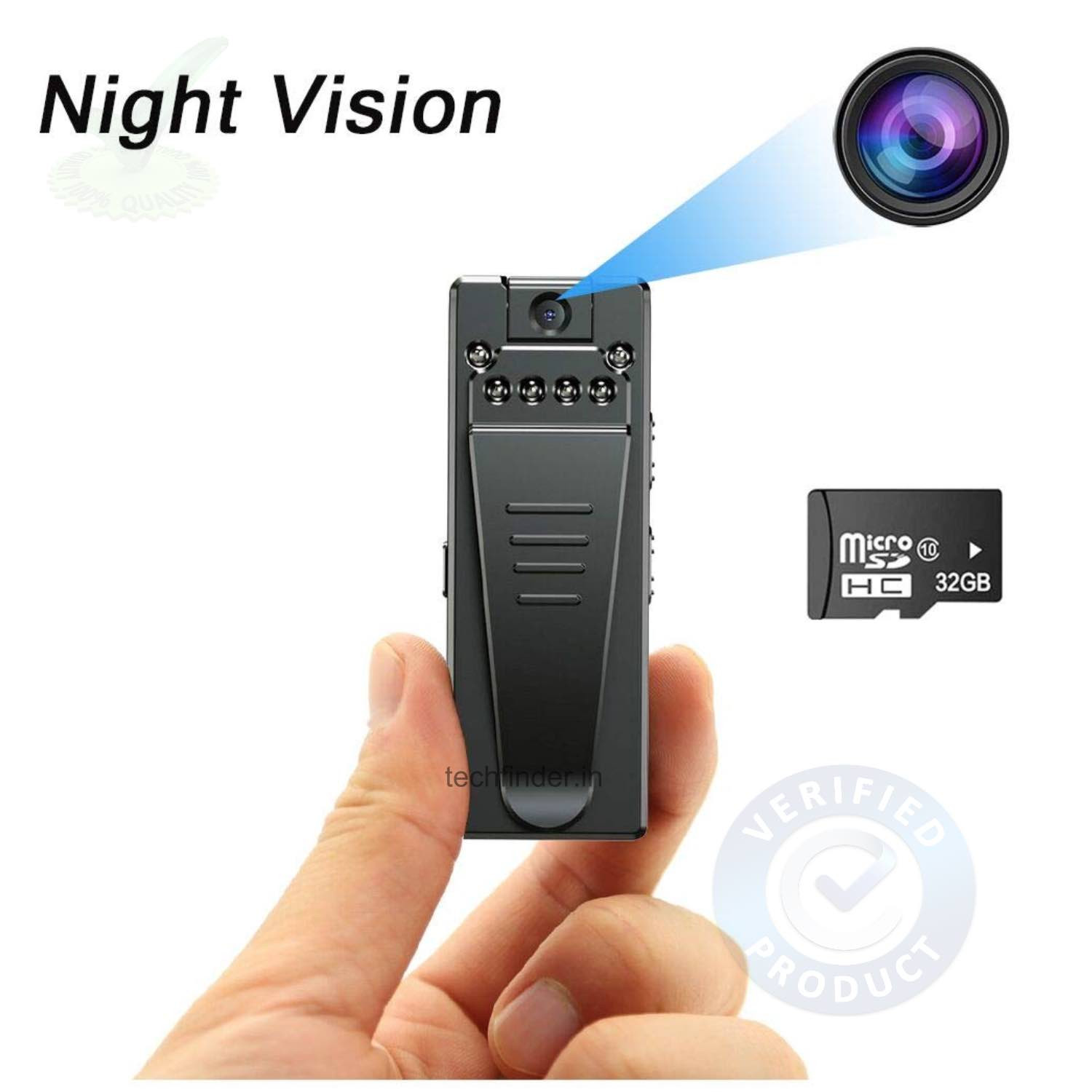 4K FHD High Resolution Wearable Mini Hidden Portable Spy Camera